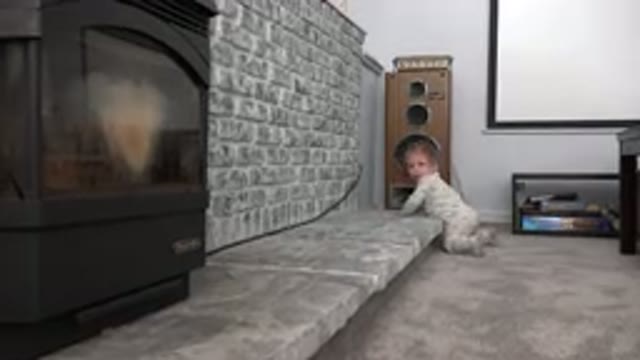 WESTMINSTER COLORADO-2015: Young Little Boy Happily Playing Near Old Sound System