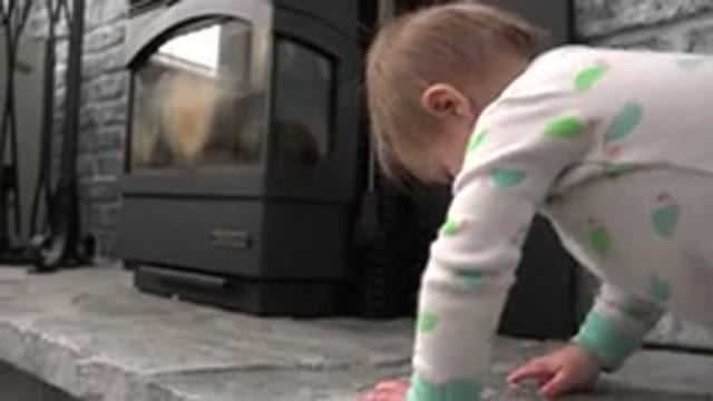 WESTMINSTER COLORADO-2015: Caucasian Baby Dangerously Crawls Near An Unlit Fireplace