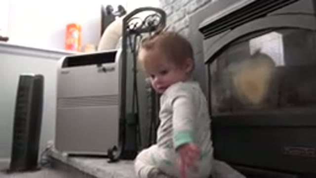 WESTMINSTER COLORADO-2015: Baby Girl Enjoying Fireplace at Home