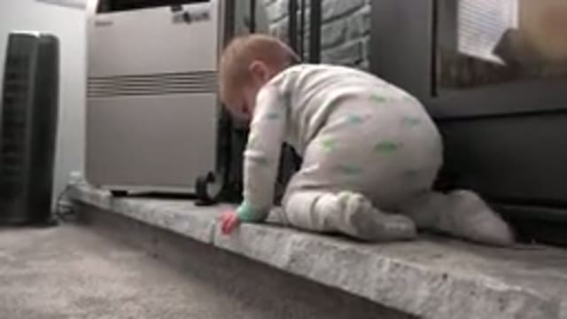 WESTMINSTER COLORADO-2015: Little Girl Crawling On Top Of A Bench With Her Father Watching