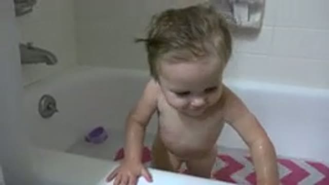 WESTMINSTER COLORADO-2015: Little Child Getting Out Of The Bathtub