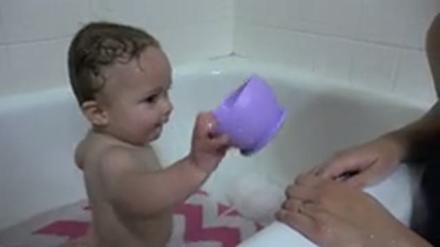WESTMINSTER COLORADO-2015: Baby Taking A Bath In Her Bathtub And Having Fun With