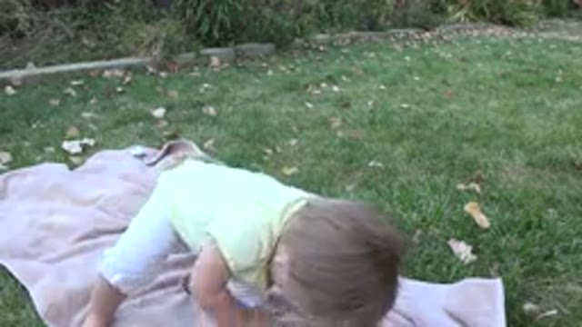 WESTMINSTER COLORADO-2015: Little Girl Playing in a Yard with Grass