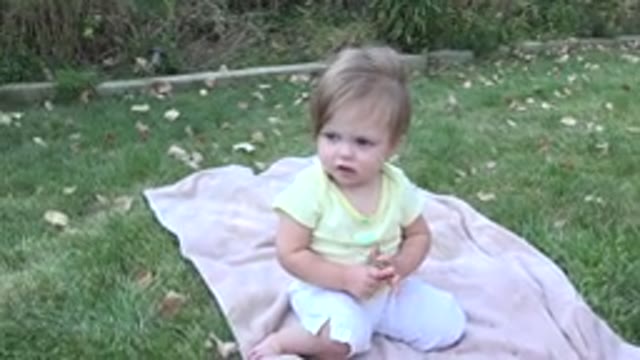 WESTMINSTER COLORADO-2015: Baby Playing Outdoor On A Baby Blanket