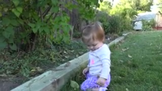 WESTMINSTER COLORADO-2015: Child Playing In The Bush With Tree Leaves Sitting On