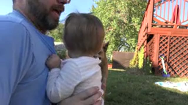 WESTMINSTER COLORADO-2015: Backyard Deck Lattice Father Daughter Oneness Dog