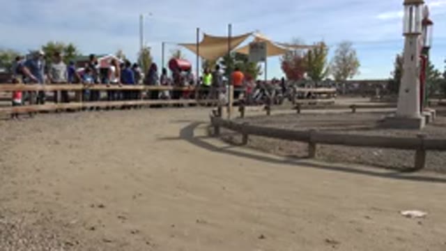 BRIGHTON COLORADO-2015: People Standing At A Manual Kart Race Start Like Red