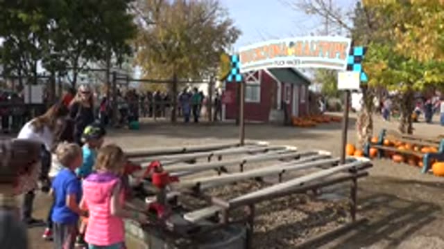BRIGHTON COLORADO-2015: Group of Children Playing With Educational Water Pump