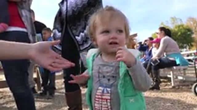 BRIGHTON COLORADO-2015: Parent Filming Child in Wild Outdoor Setting Among Others