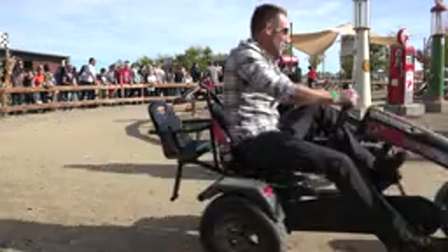 BRIGHTON COLORADO-2015: People Competing In A Race Using Four-Wheel Bikes With A