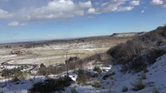 GOLDEN COLORADO-2015: Snowy Landscape On A Beautiful Sunny Day With Some Fluffy