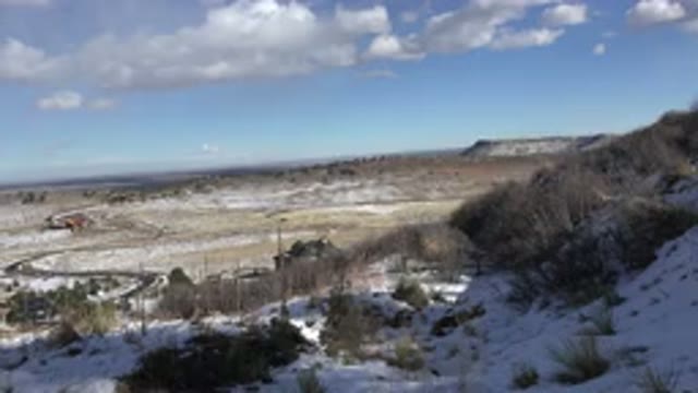 GOLDEN COLORADO-2015: Snowy Mountain Landscape With Trees And Rocks And A The