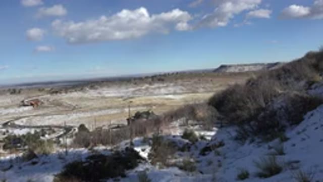 GOLDEN COLORADO-2015: Beautiful View Over Open Snowy Land With Beautiful Blue