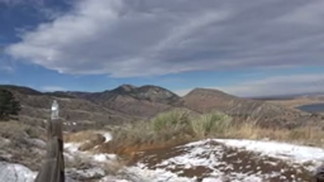 GOLDEN COLORADO-2015: Beautiful Landscape With Mountains Snow Blue Sky Clouds