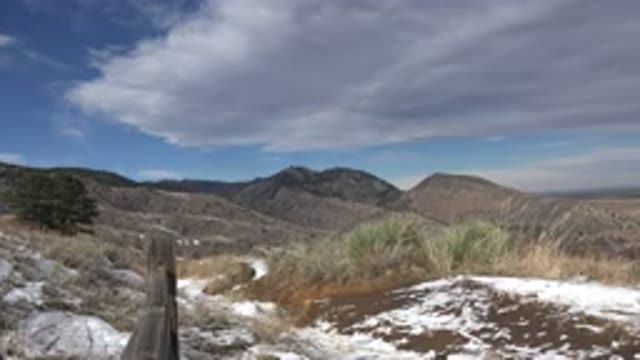 GOLDEN COLORADO-2015: Mountains And Hills Have Shadow From Moving Clouds In Blue