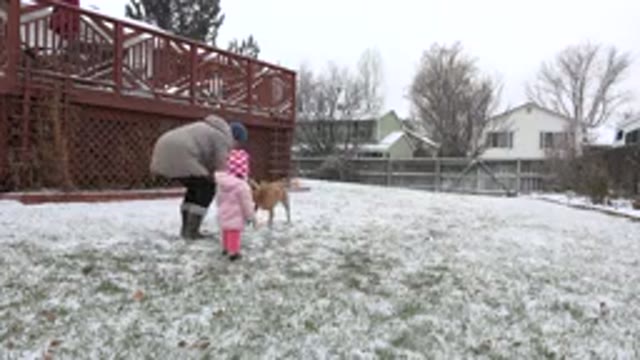 WESTMINSTER COLORADO-2015: Children Have Fun Playing With Their Mother In The Garden