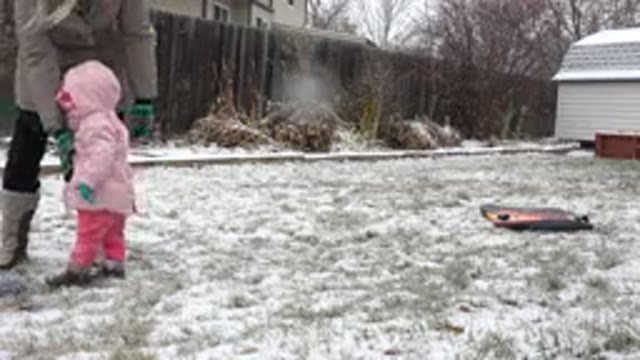 WESTMINSTER COLORADO-2015: Mom Kid And Dog Enjoying A Cold Day Outside The House