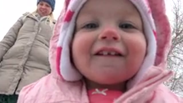 WESTMINSTER COLORADO-2015: Cute And Gorgeous Toddler Wear Pink Snow Jack And Green Mittens
