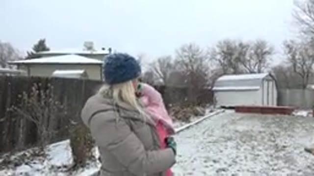 WESTMINSTER COLORADO-2015: Child in Pink Jacket Experiences First Winter Snow