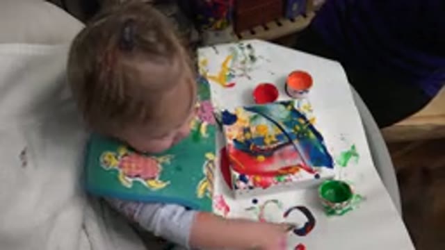 WESTMINSTER COLORADO-2015: Baby Making Paintings With Colored Inks