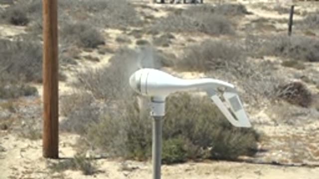 LA BOCANA BCS MEXICO-2022: Wind Vane Spinning in Arid Landscape