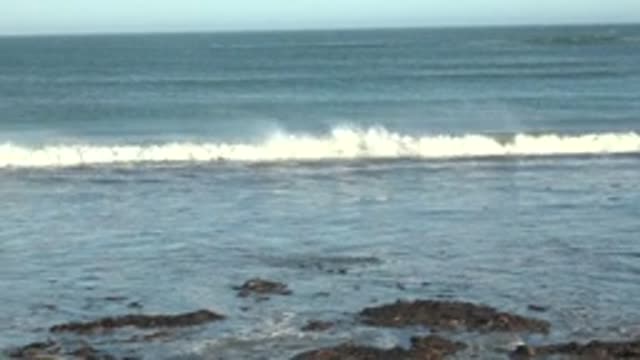 LA BOCANA BCS MEXICO-2022: Waves Crashing on Rocky Shoreline