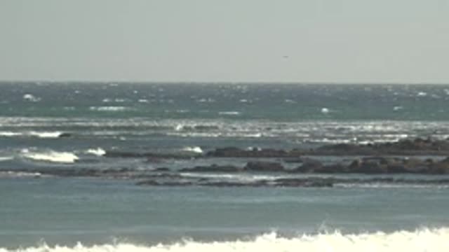 LA BOCANA BCS MEXICO-2022: Waves Crashing on Rocky Ocean Shore