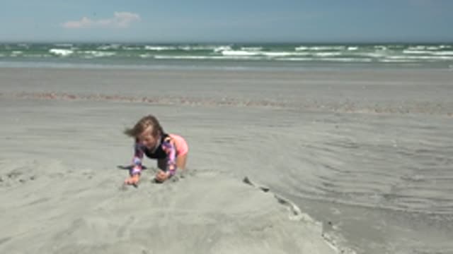 LA BOCANA BCS MEXICO-2022: Child Building Sand Structure on Beach