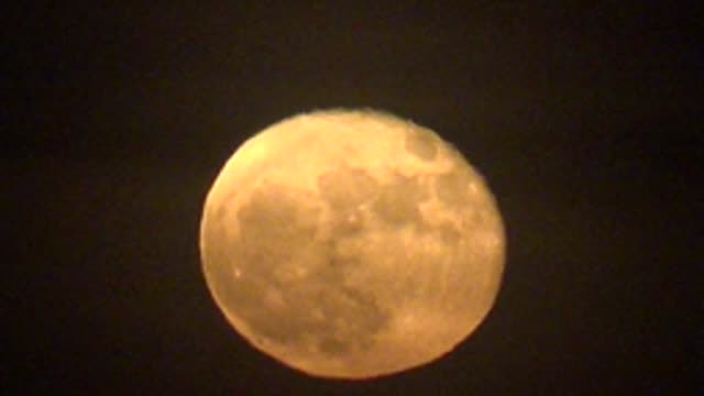 LA BOCANA BCS MEXICO-2022: Full Moon with Faint Clouds Drifting in Night Sky