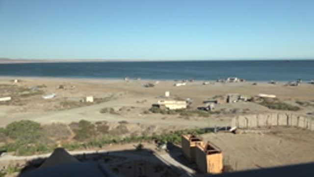 SAN JUANICO BCS MEXICO-2022: Coastal Beach with Shifting Shadow and Structures