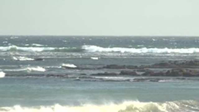 LA BOCANA BCS MEXICO-2022: Waves Crashing on Rocky Shoreline