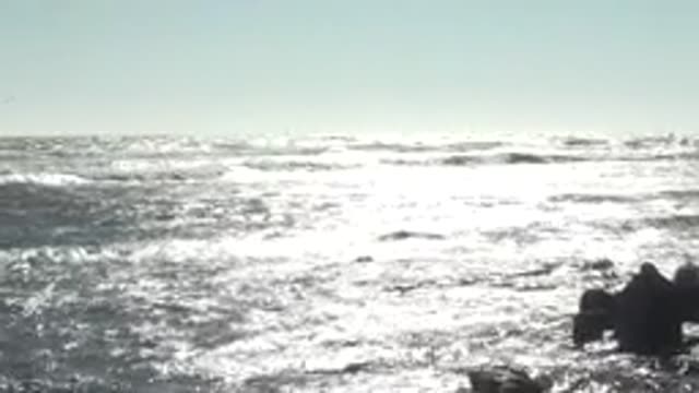 LA BOCANA BCS MEXICO-2022: Waves Rolling Onto Rocky Coastline