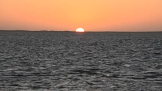 SAN CARLOS BCS MEXICO-2022: Sunset Over Calm Ocean Waters