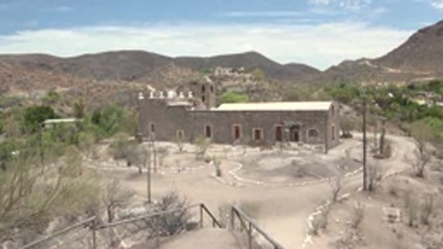 MULEGE BCS MEXICO-2022: Desert Mission Building with Mountain View