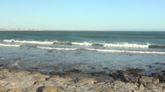LA BOCANA BCS MEXICO-2022: Waves Crashing on Rocky Shoreline