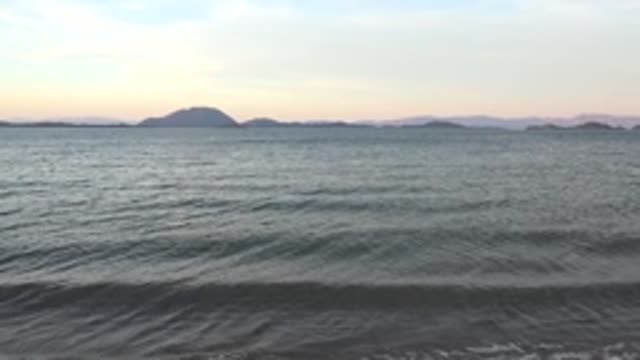 BAHIA DE LOS ANGELES BCS MEXICO-2022: Gentle Ocean Waves Rolling Toward Shore