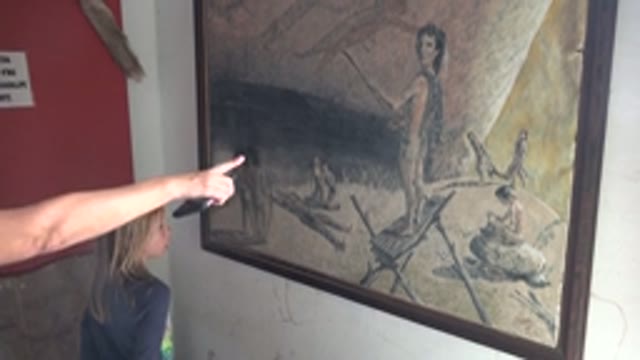 MULEGE BCS MEXICO-2022: A Girl Observing a Historical Scene Painting