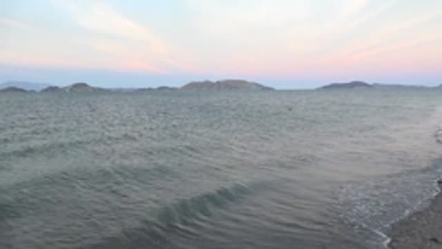 BAHIA DE LOS ANGELES BCS MEXICO-2022: Gentle Waves Lapping at Sandy Shoreline