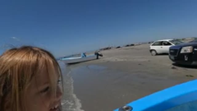 BAJA CALIFORNIA MEXICO-2022: Child on a Boat at the Beach