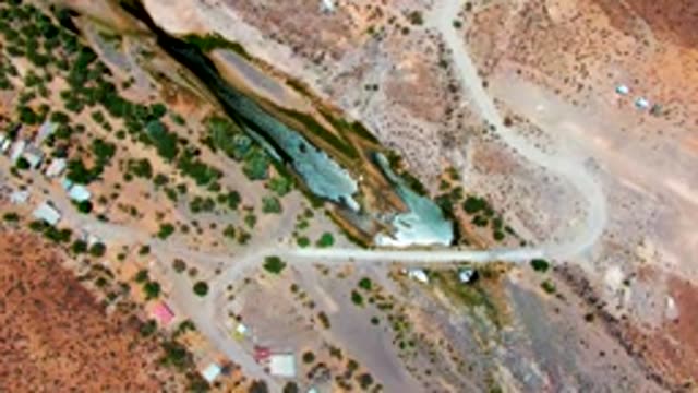 SAN JUANICO BCS MEXICO-2022: Flowing River in Arid Terrain