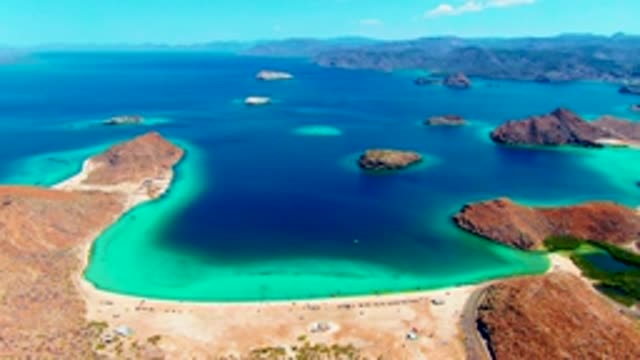 PLAYA SANTISPAC BCS MEXICO-2022: Coastal Archipelago with Turquoise Waters and Sandy Shore