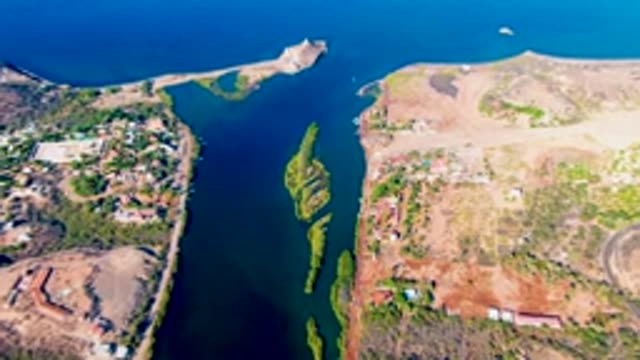 MULEGE BCS MEXICO-2022: Narrow Coastal Inlet Between Two Landmasses