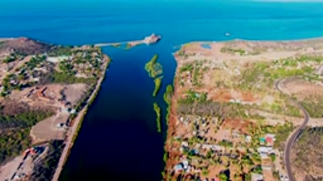 MULEGE BCS MEXICO-2022: Narrow Canal Between Arid Landmasses