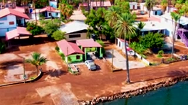 MULEGE BCS MEXICO-2022: Ascending View of Coastal Residential Neighborhood