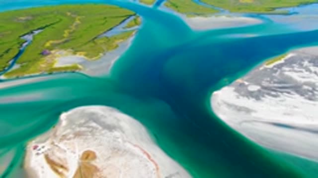 LA BOCANA BCS MEXICO-2022: River Delta with Green Islands and Turquoise Waters