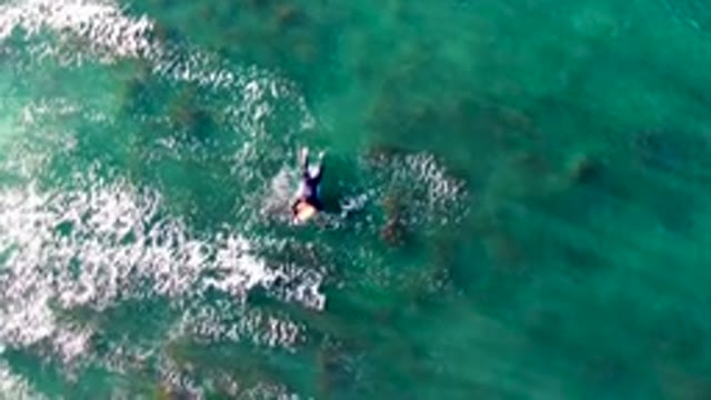 LA BOCANA BCS MEXICO-2022: Person Paddling on Surfboard in Clear Ocean Water