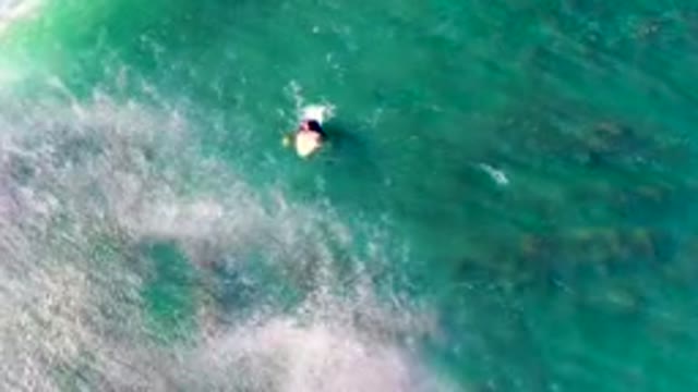 LA BOCANA BCS MEXICO-2022: Person Bodyboarding in Clear Ocean Water