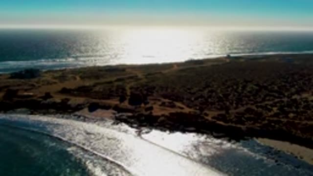 LA BOCANA BCS MEXICO-2022: Ocean Waves Crashing on Rocky and Sandy Coast