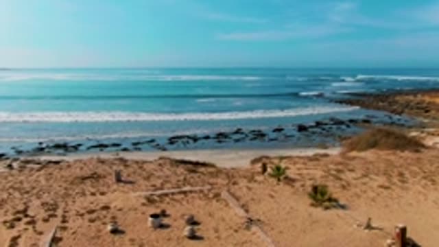 LA BOCANA BCS MEXICO-2022: Sandy Beach and Ocean with Balcony Structure Revealing
