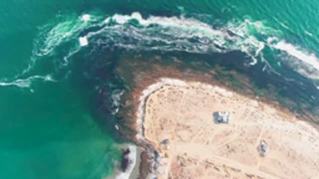 LA BOCANA BCS MEXICO-2022: Sandy and Rocky Shore with Ocean Waves Moving